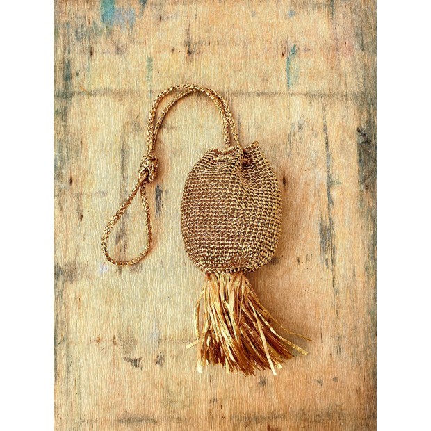 Maria La Rosa šiaudinė rankinė 